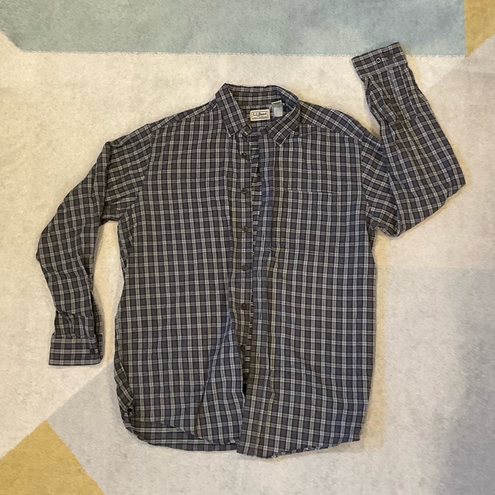 LL Bean Black/Gray Flannel